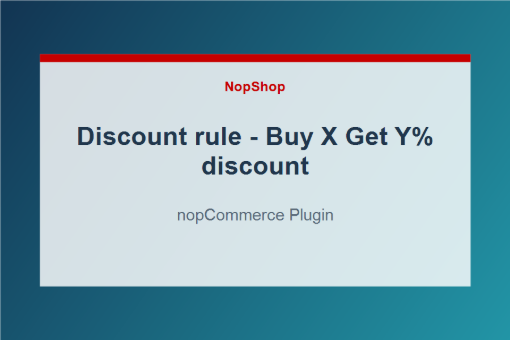 Discount rule - Buy X Get Y% discount plugin for nopCommerce