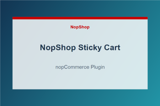NopShop Sticky Cart plugin for nopCommerce