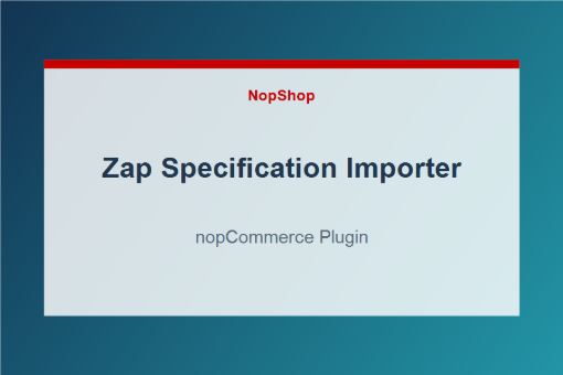 Zap Specification Importer plugin for nopCommerce